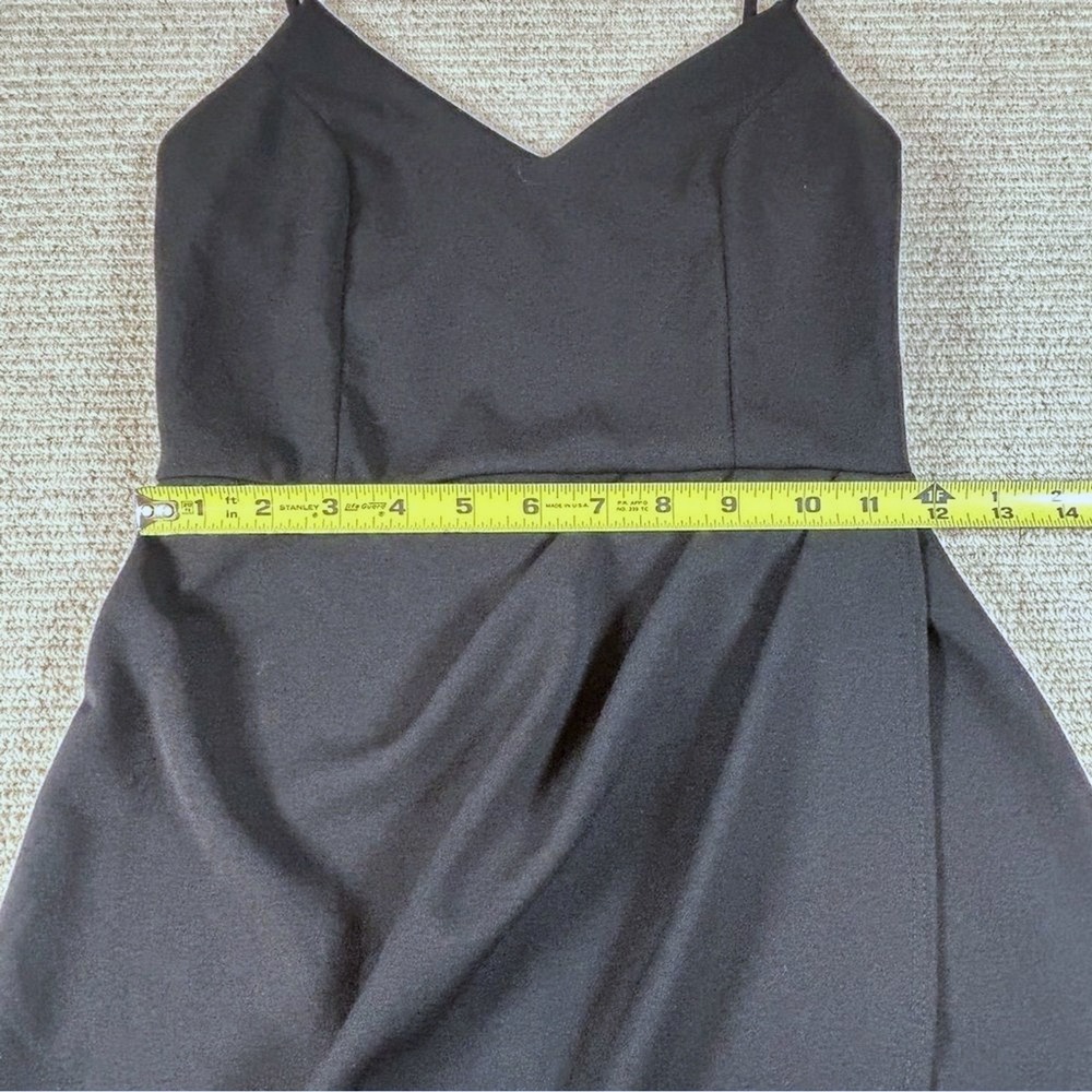 Lulus Black Mini Dress Small Spaghetti Strap Bodycon Minimalist LBD Date Night - Picture 7 of 11